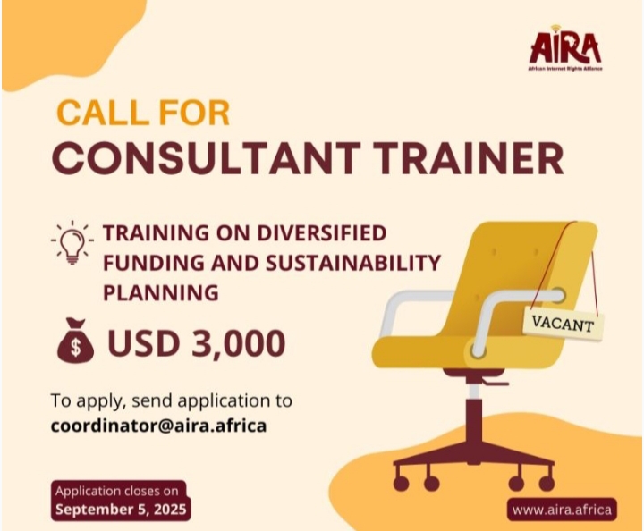 IMG 20250826 142942 Vacancy: Consultant Trainer is urgently needed at AIRA | Apply Now
