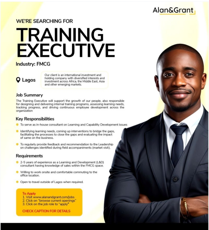 Vacancy: Training Executive at Alan and Grant 1 IMG 20250910 091210 Vacancy: Training Executive at Alan and Grant
